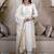 white silk blend festive kurta set