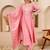 pink silk blend festive kurta set