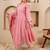 pink silk blend festive kurta set
