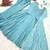 sky-blue fancy fabric festive kurta set