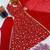 red georgette festive kurta set