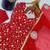 red georgette festive kurta set