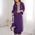 purple crepe festive kurta set