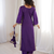 purple crepe festive kurta set