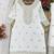 white chinon festive kurta set