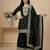 black chinon festive kurta set