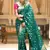 Rama green zari woven art silk designer traditional saree with unstitched blouse