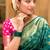 Rama green zari woven art silk designer traditional saree with unstitched blouse
