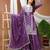 purple crepe festive kurta set