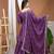 purple crepe festive kurta set