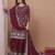 maroon crepe festive kurta set