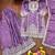 purple crepe festive kurta set