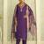 purple silk festive kurta set