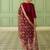maroon silk festive kurta set