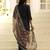 navy-blue silk festive kurta set