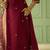 maroon silk festive kurta set