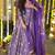 purple silk festive kurta set