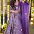 purple silk festive kurta set
