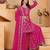 rani-pink georgette festive kurta set