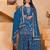 blue georgette festive kurta set