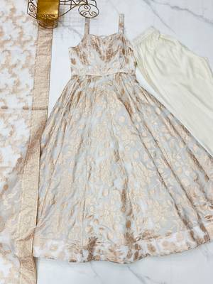 cream banarasi silk festive kurta set 4