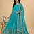 blue faux georgette festive wear anarkali