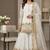 white faux georgette festive kurta set