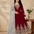 maroon georgette festive kurta set