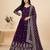 wine faux georgette festive wear anarkali