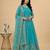 blue faux georgette festive wear anarkali