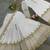 white faux georgette festive kurta set