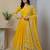 yellow faux georgette festive wear anarkali