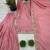pink chinon festive kurta set