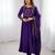 purple chanderi silk festive kurta set