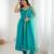 blue chanderi silk festive kurta set