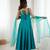 blue chanderi silk festive kurta set