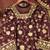 brown chinon festive kurta set