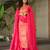 pink chinon festive kurta set