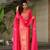 pink chinon festive kurta set