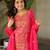 pink chinon festive kurta set