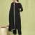 black viscose festive kurta set