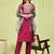 pink silk blend festive kurta set
