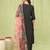 black silk blend festive kurta set
