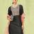 black silk blend festive kurta set