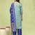 sky-blue cotton silk festive kurta set