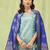 sky-blue cotton silk festive kurta set