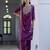 magenta silk blend festive kurta set