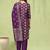 purple cotton silk festive kurta set