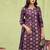 purple cotton silk festive kurta set