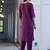magenta silk blend festive kurta set